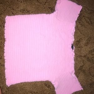 Off the shoulder pink top 💗